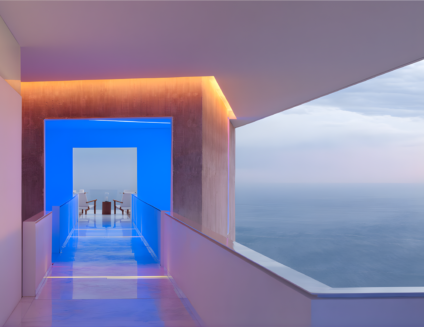Ocean front view from balcony