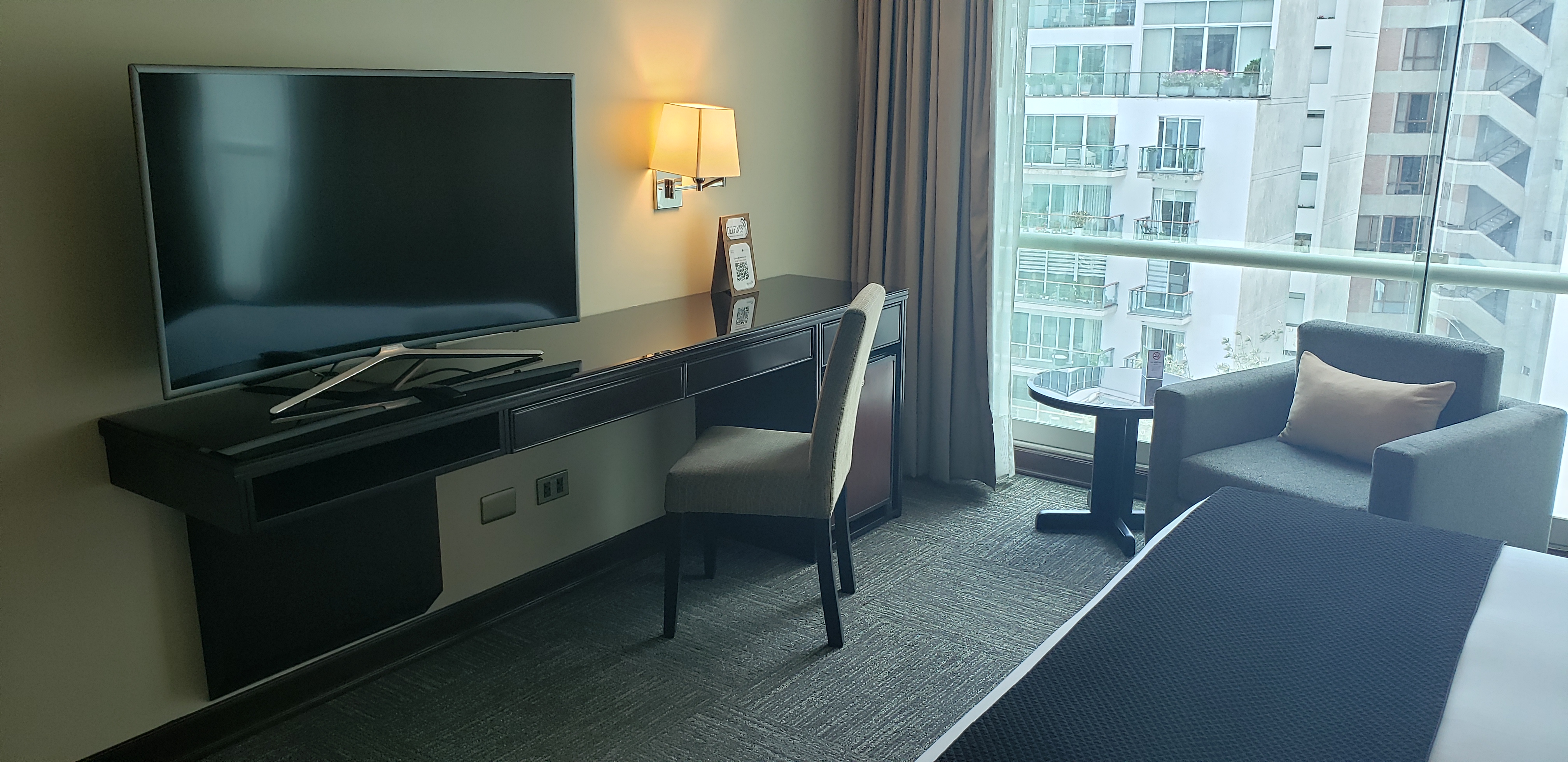 Desk and TV